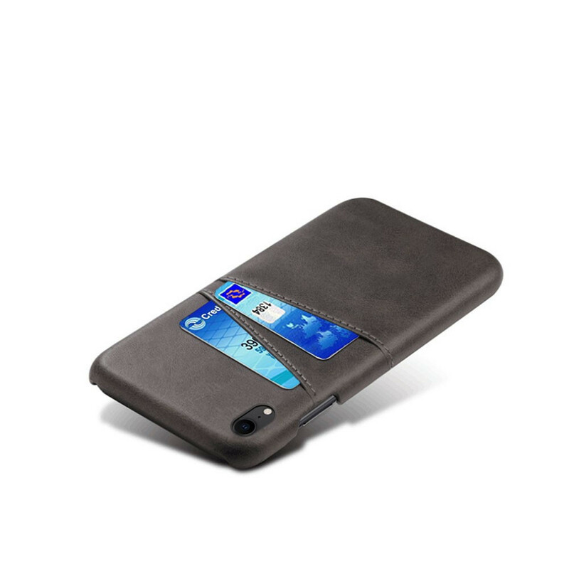 Capa de cartão com efeito de couro para iPhone XR