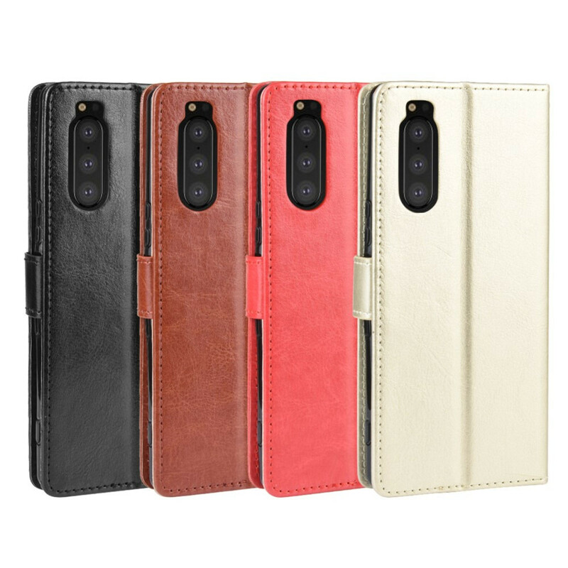 Capa de pele Sony Xperia 5 Flashy Leatherette