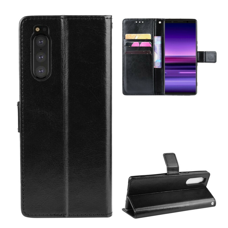 Capa de pele Sony Xperia 5 Flashy Leatherette