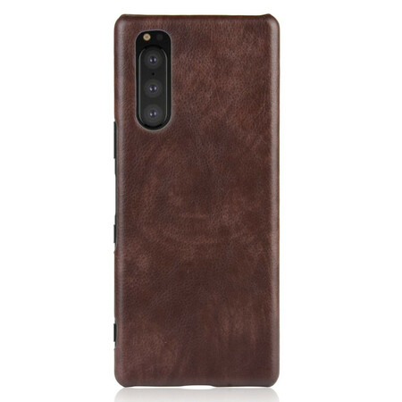 Efeito Lychee da capa de couro Sony Xperia 5