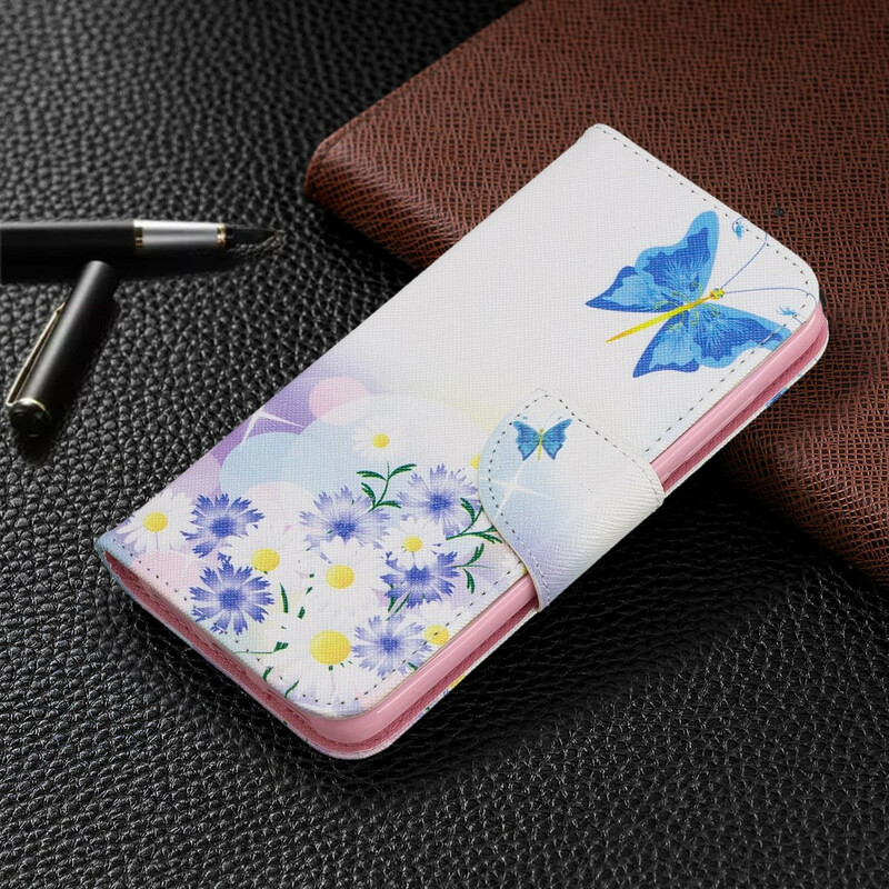 Xiaomi Redmi 7A Capa pintada com Borboleta e Flor