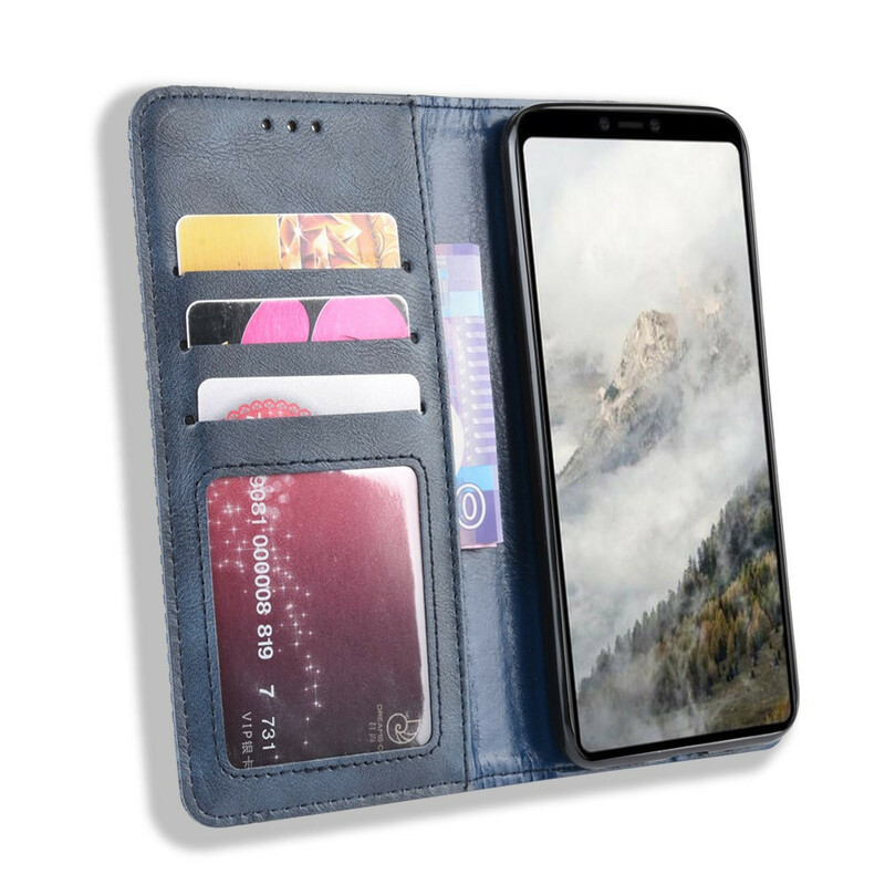 Tampa Flip Cover Google Pixel 4 XL Efeito Couro Vintage Styling