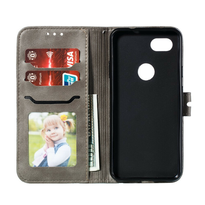 Google Pixel 3A Capa de Couro Kitten