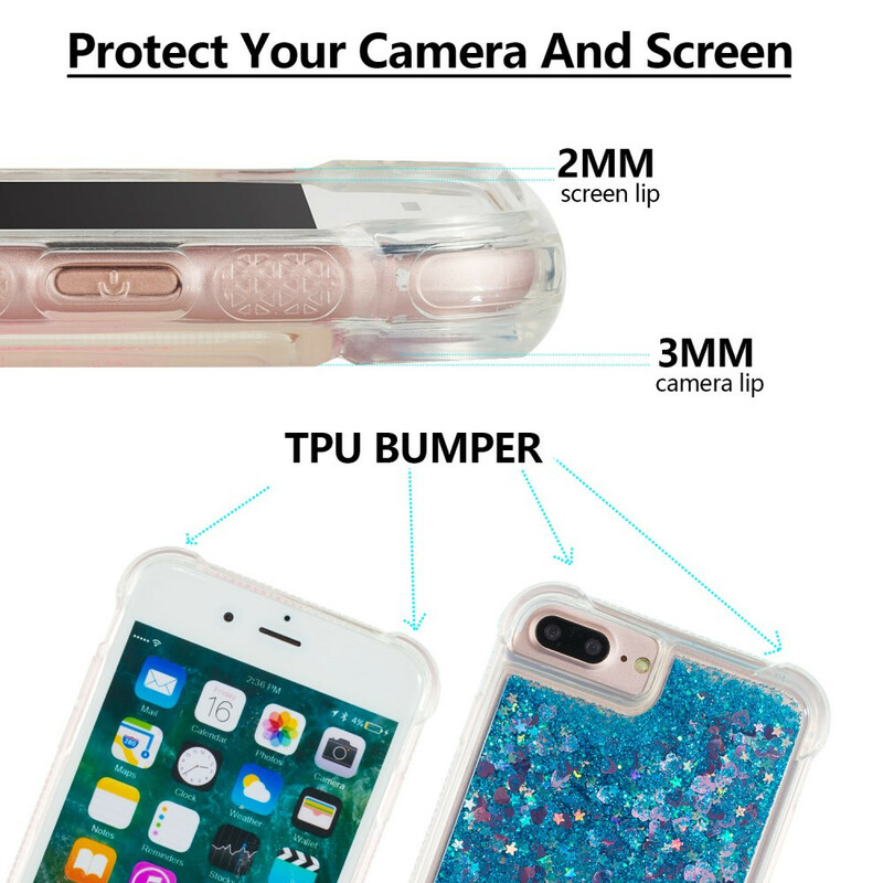 iPhone 8 Plus / 7 Plus Glitter de capa