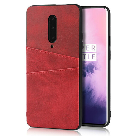 Capa dupla de cartão OnePlus 7 Pro Texture Leather Texture