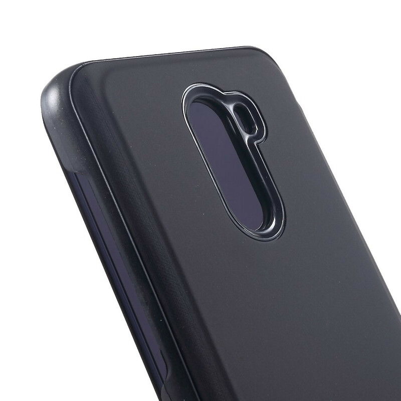 Capa Flip Xiaomi Pocophone F1 Efeito Espelho e Efeito Couro