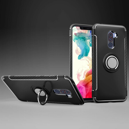 Xiaomi Pocophone F1 Capa do Anel Magnético de Fibra de Carbono