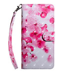 Xiaomi Redmi Note 8 Capa flores cor-de-rosa deslumbrante