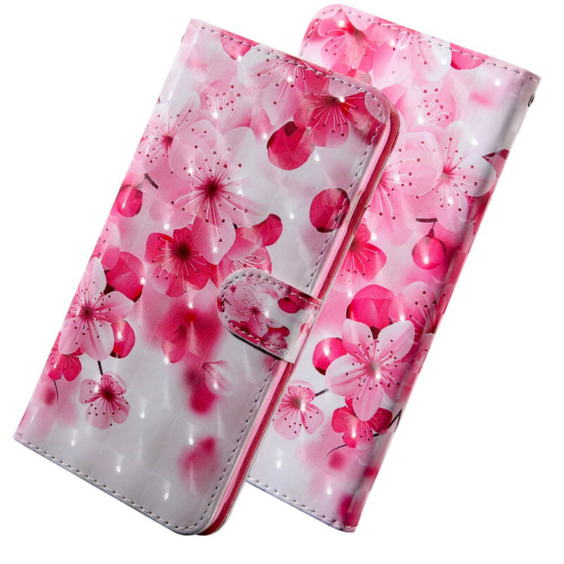 Xiaomi Redmi Note 8 Capa flores cor-de-rosa deslumbrante