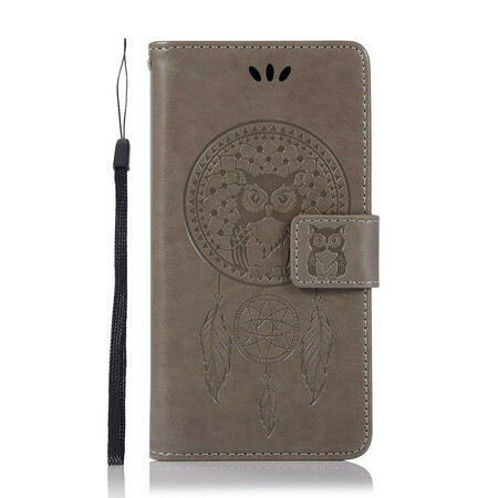 Xiaomi Redmi 8A Capa de Coruja de Efeito Couro Dream Catcher