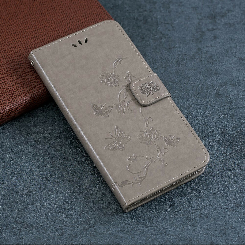 Xiaomi Redmi Note 8 Case Butterflies e Flores Asiáticas