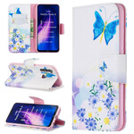 Xiaomi Redmi Note 8 Capa pintada com Borboleta e Flor