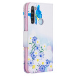 Xiaomi Redmi Note 8 Capa pintada com Borboleta e Flor