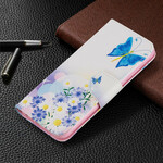 Xiaomi Redmi Note 8 Capa pintada com Borboleta e Flor