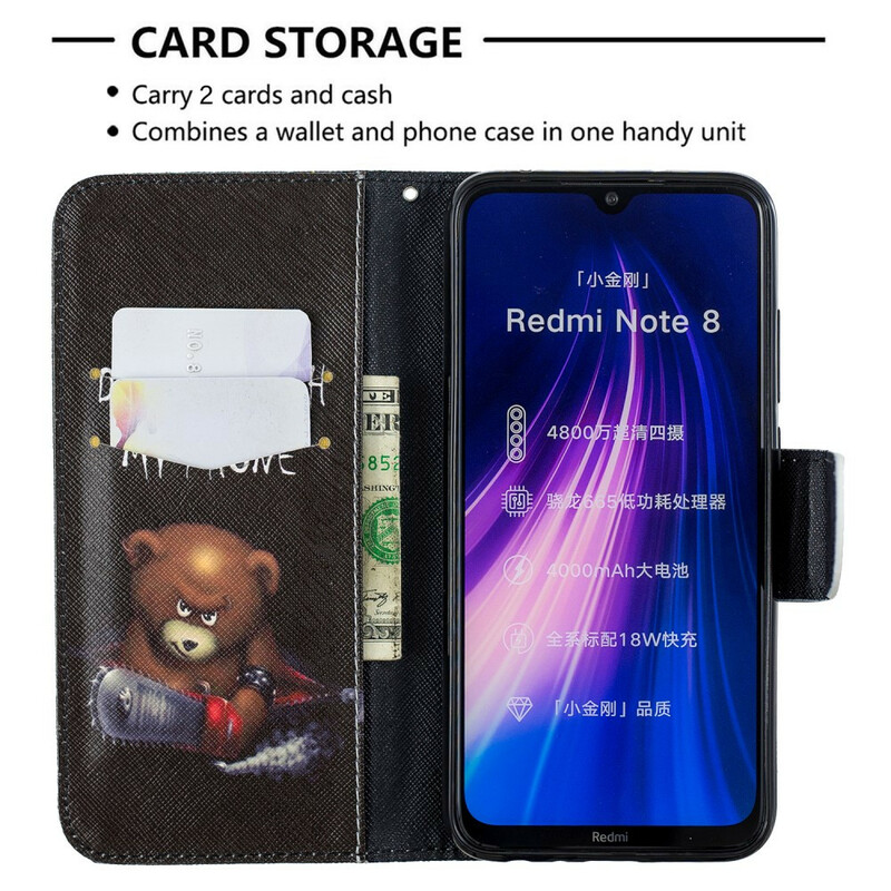 Xiaomi Redmi Note 8 Capa de Urso Perigoso