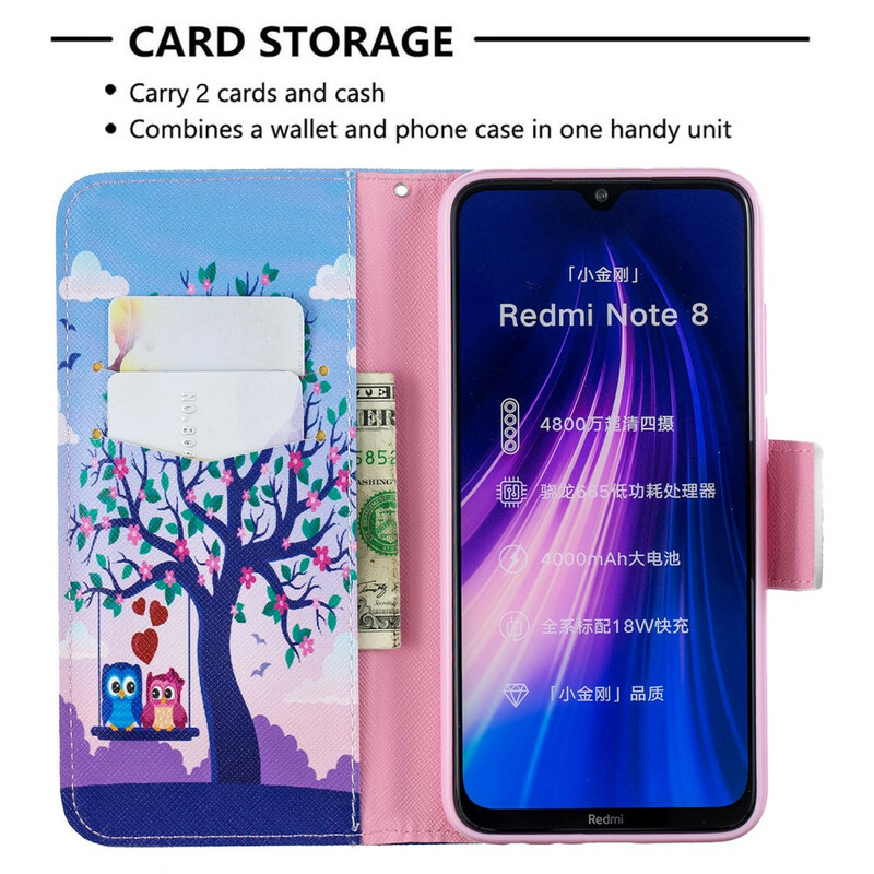 Xiaomi Redmi Note 8 Cover Owls On The Swing