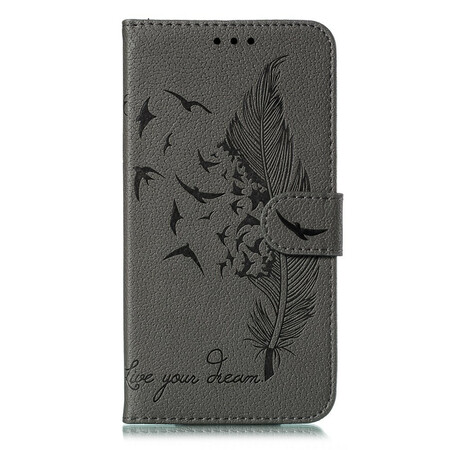 Xiaomi Redmi Note 8 Capa de Couro Viva o Seu Sonho