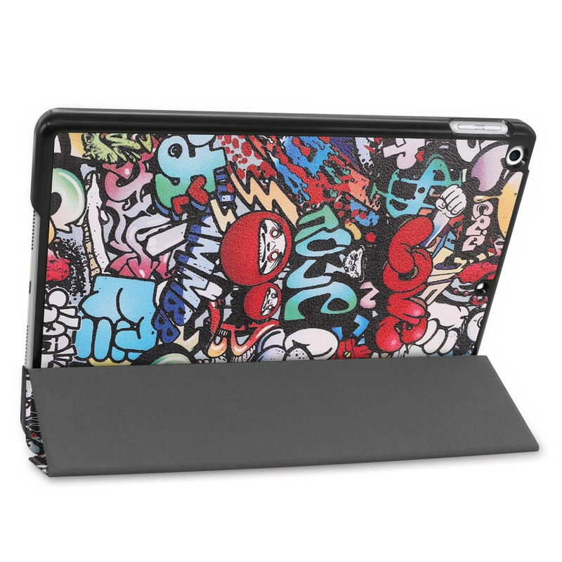 Capa inteligente iPad 10.2" (2019) Leatherette Graffiti Fun