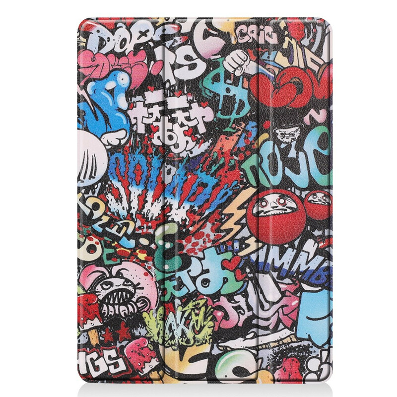 Capa inteligente iPad 10.2" (2019) Leatherette Graffiti Fun