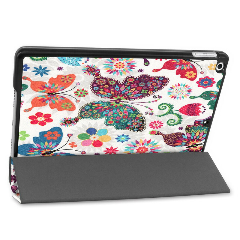 Capa inteligente iPad 10.2" (2019) Floral Leatherette Vintage