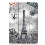 Capa inteligente iPad 10.2" (2019) Leatherette Vintage Eiffel Tower