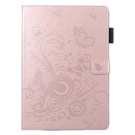 Capa para iPad 10,2" (2019) Borboletas com efeito de sobriedade em pele