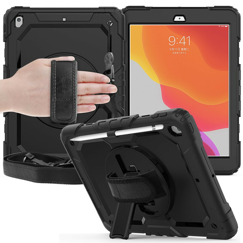 iPad 10.2" (2019) Capa ultra resistente com cinta e correia de ombro