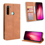 Capa Flip Xiaomi Redmi Note 8T Efeito Couro Vintage Efeito Estilo