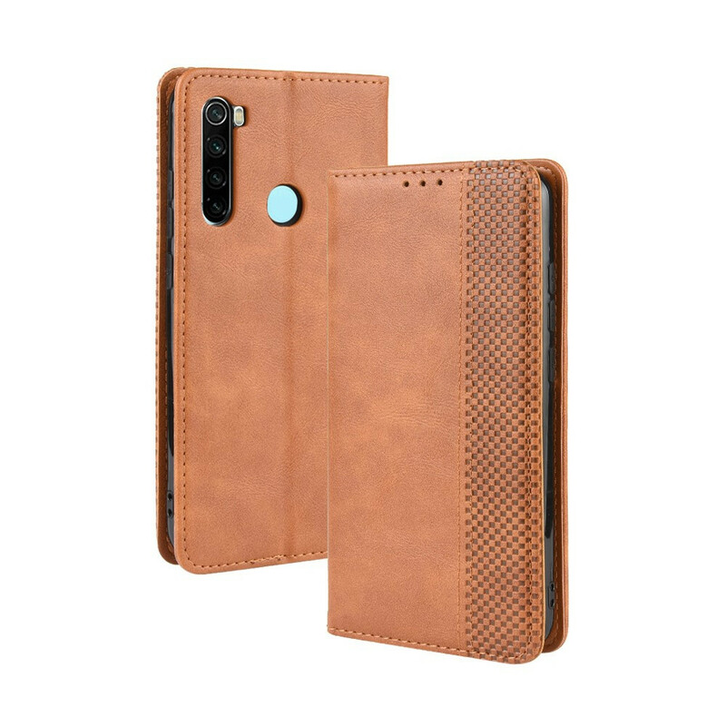 Capa Flip Xiaomi Redmi Note 8T Efeito Couro Vintage Efeito Estilo