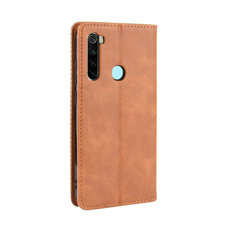Capa Flip Xiaomi Redmi Note 8T Efeito Couro Vintage Efeito Estilo