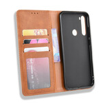Capa Flip Xiaomi Redmi Note 8T Efeito Couro Vintage Efeito Estilo