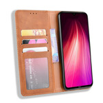 Capa Flip Xiaomi Redmi Note 8T Efeito Couro Vintage Efeito Estilo