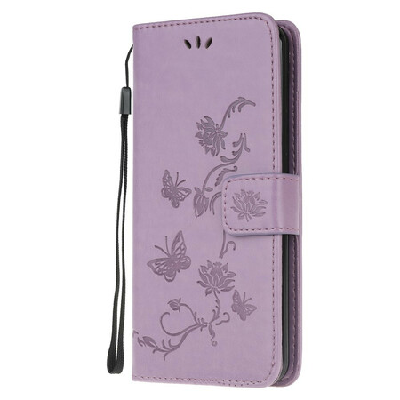 Capa de cinta Sony Xperia 5 Butterflies And Flowers