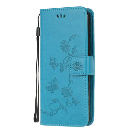 Capa de cinta Sony Xperia 5 Butterflies And Flowers