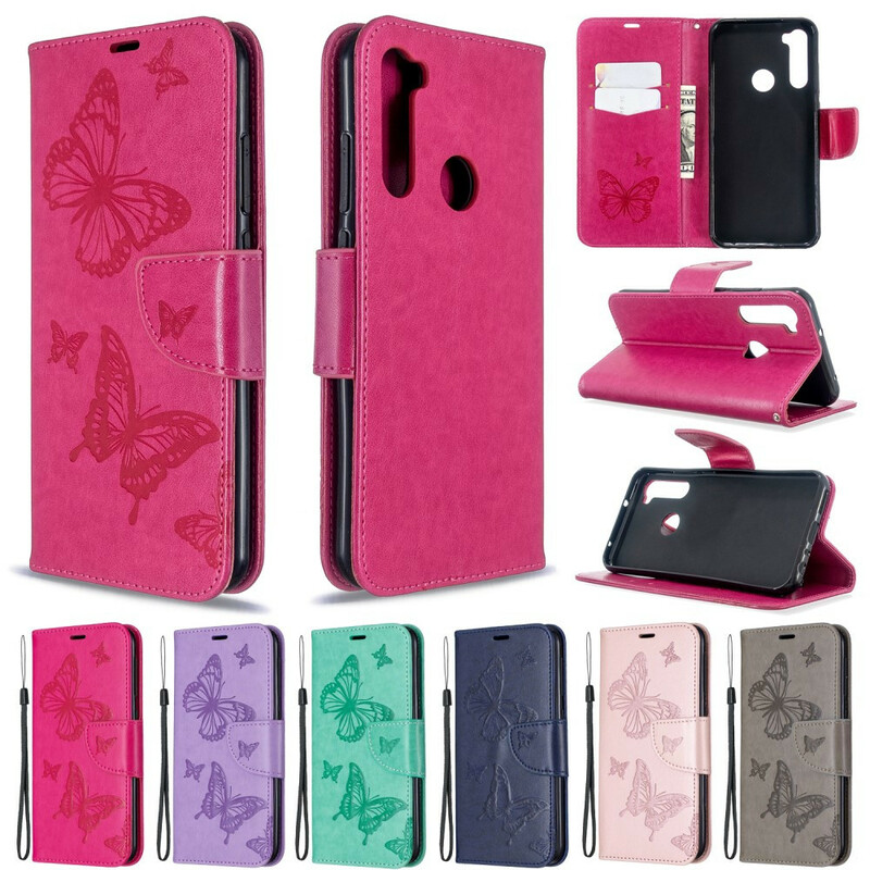 Xiaomi Redmi Note 8T Capa de CordÃ£o Impressa com Borboleta