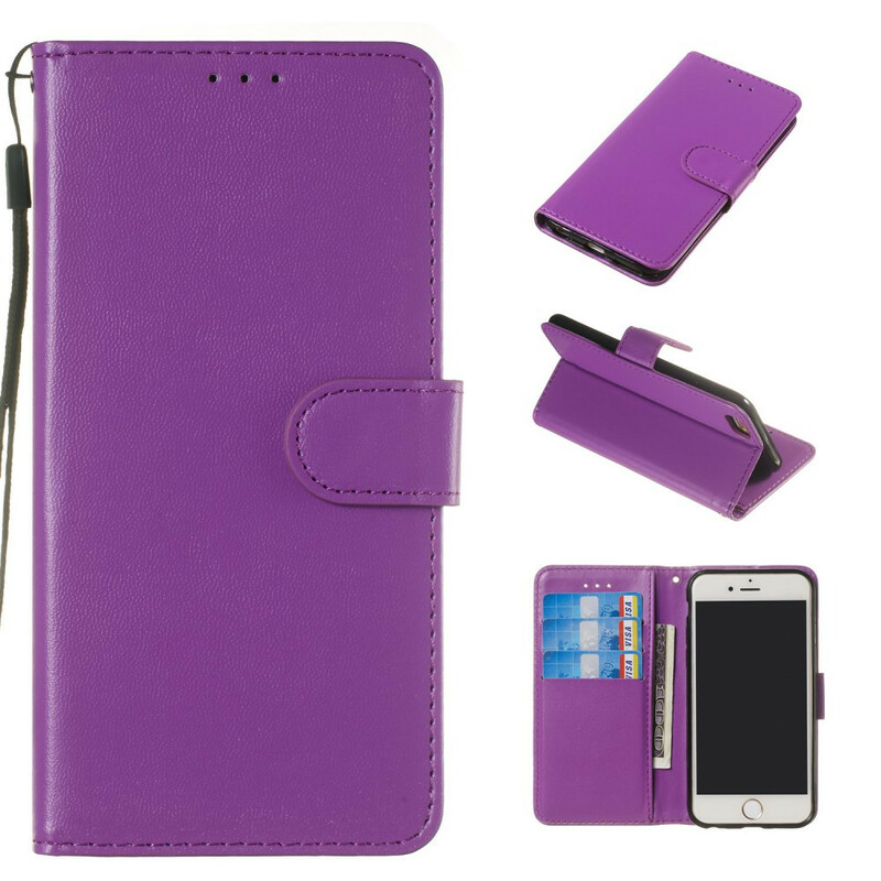iPhone 6/6S Capa de pele Pura Cor com Cordão iPhone 6/6S Capa de pele Pura Cor com Cordão