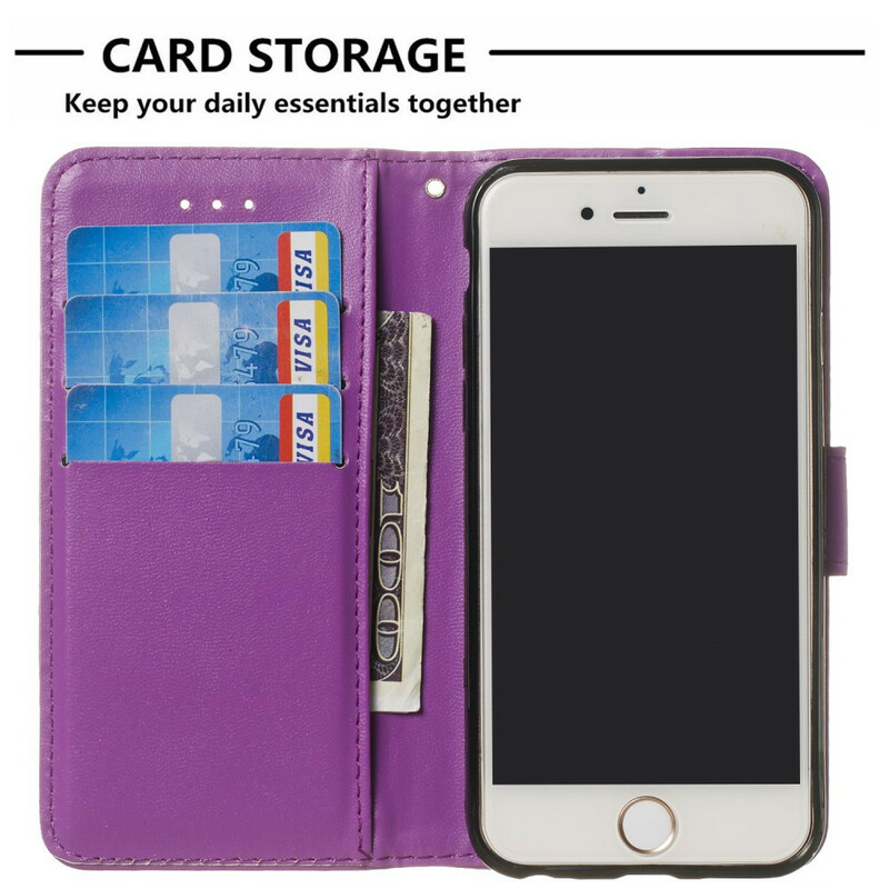 iPhone 6/6S Capa de pele Pura Cor com Cordão iPhone 6/6S Capa de pele Pura Cor com Cordão