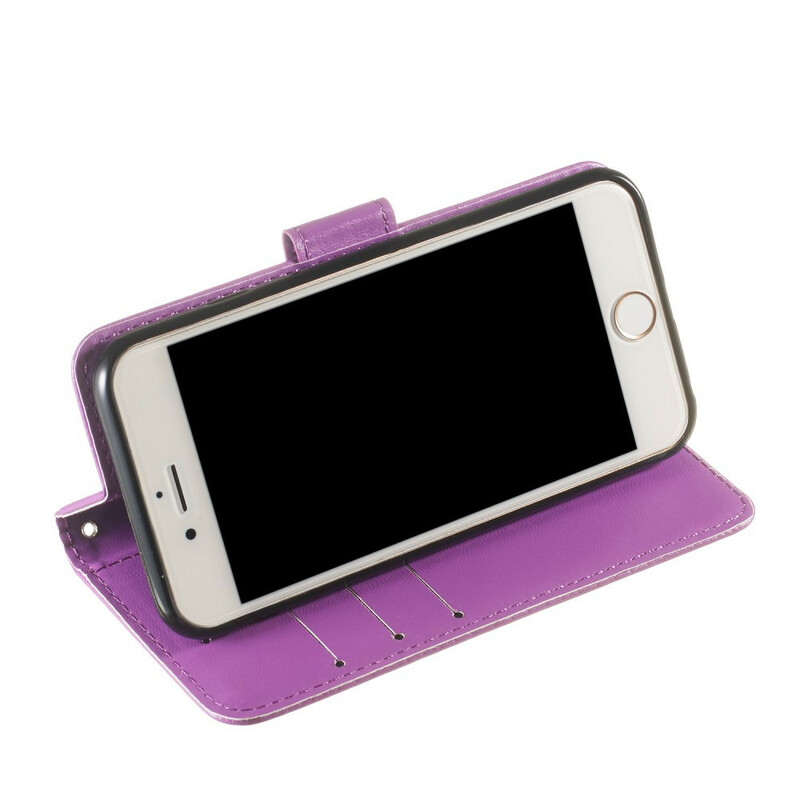 iPhone 6/6S Capa de pele Pura Cor com Cordão iPhone 6/6S Capa de pele Pura Cor com Cordão