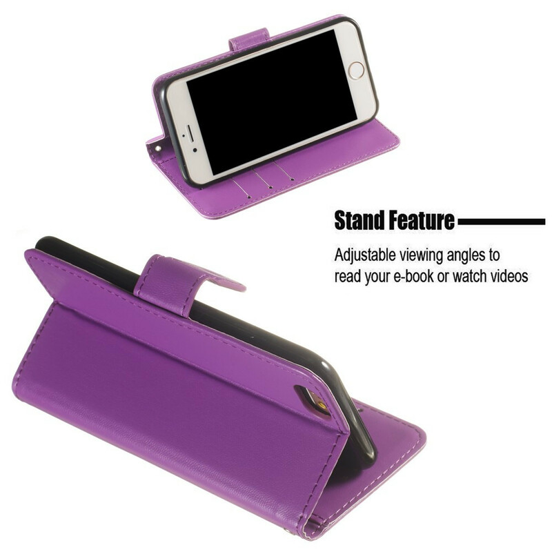 iPhone 6/6S Capa de pele Pura Cor com Cordão iPhone 6/6S Capa de pele Pura Cor com Cordão