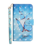 Samsung Galaxy A51 Case Flying Blue Butterflies