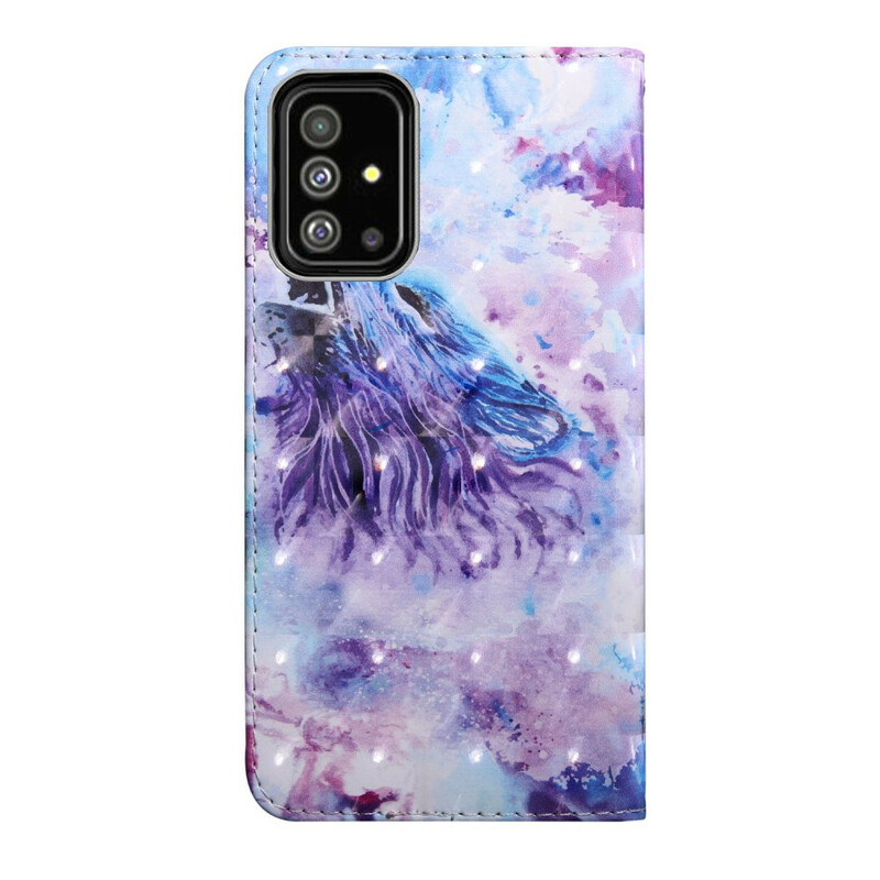 Capa de lobo aquarelado Samsung Galaxy A51