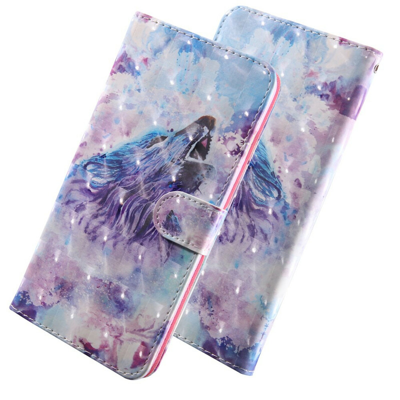 Capa de lobo aquarelado Samsung Galaxy A51