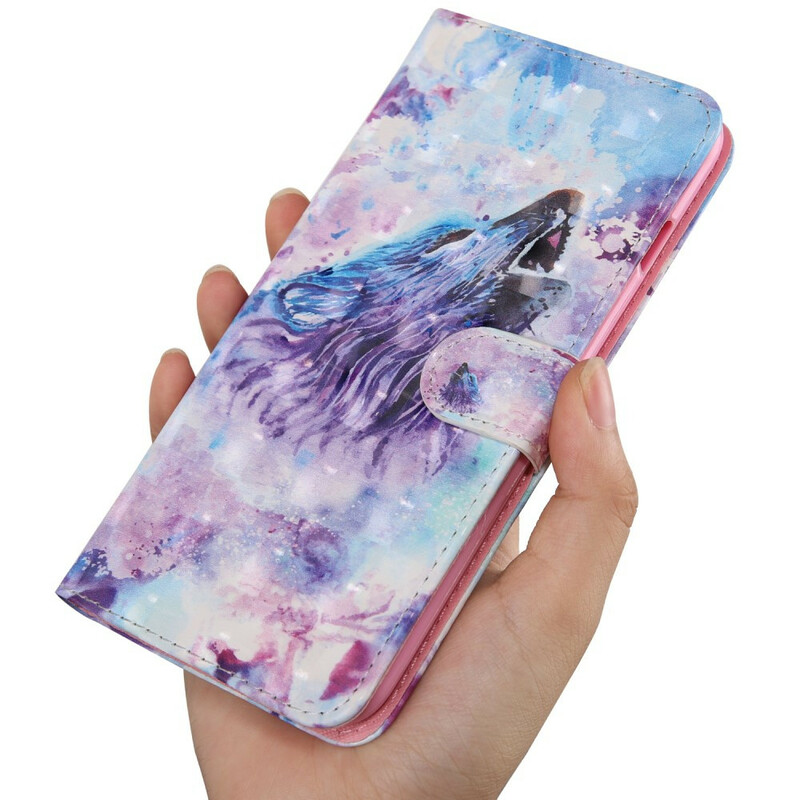 Capa de lobo aquarelado Samsung Galaxy A51