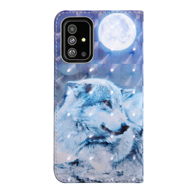 Capa Samsung Galaxy A51 Wolf with Moonlight