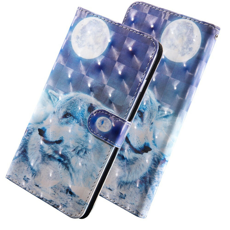 Capa Samsung Galaxy A51 Wolf with Moonlight