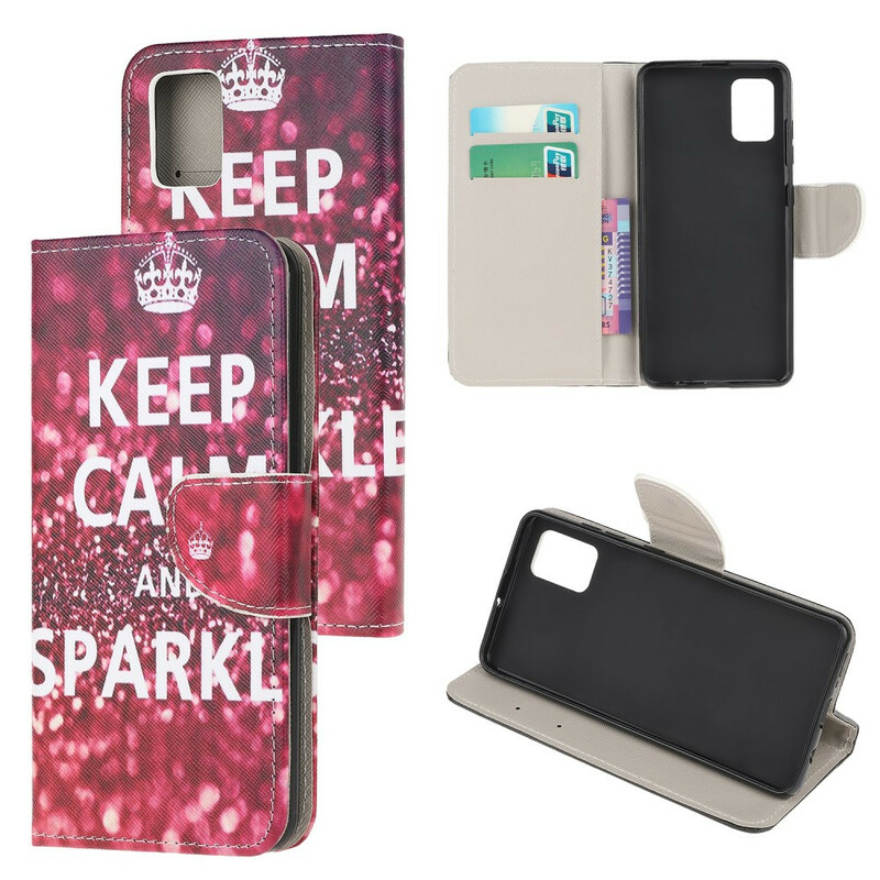 Capa Samsung Galaxy A51 Keep Calm and Sparkle