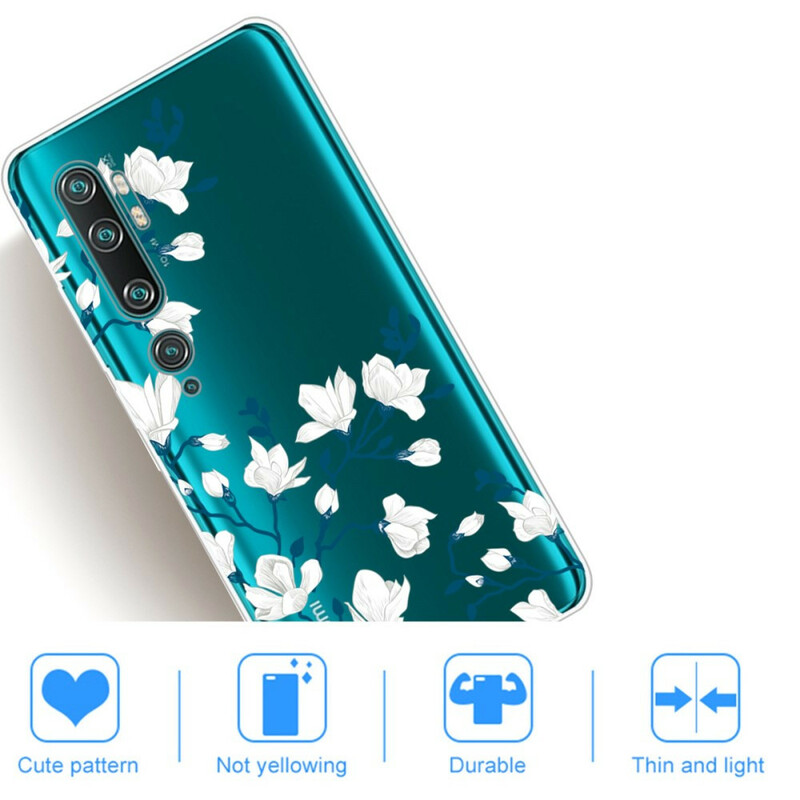 Xiaomi Mi Nota 10 Case White Flowers