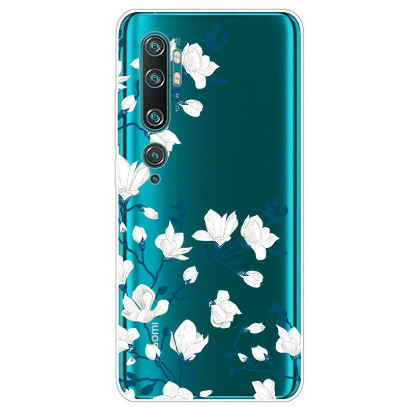 Xiaomi Mi Nota 10 Case White Flowers