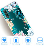 Xiaomi Mi Nota 10 Capa transparente para flores de aguarela