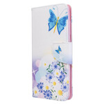 Samsung Galaxy A51 Case Butterflies e Flores Pintadas